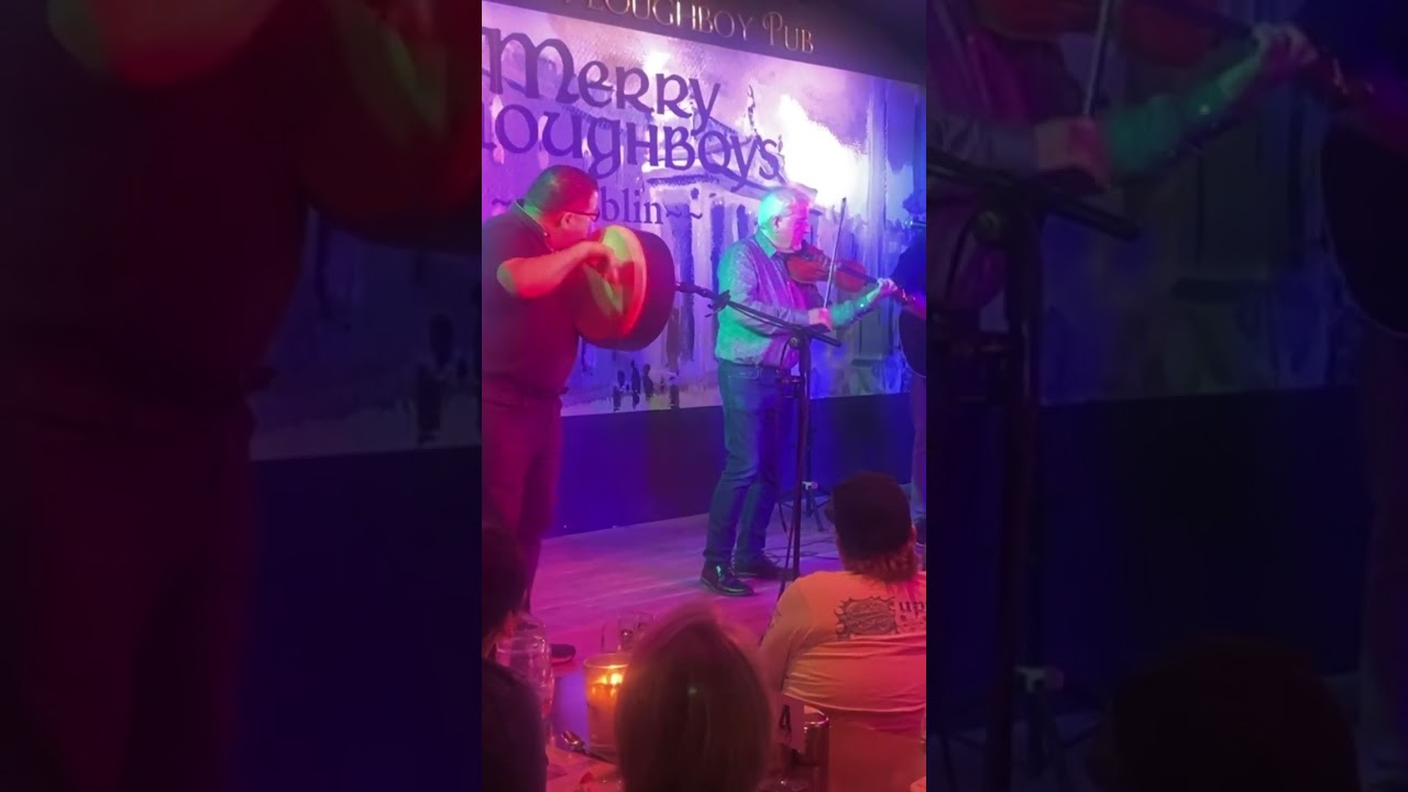 Lively Irish music at the Merry Ploughboy Pub, Dublin