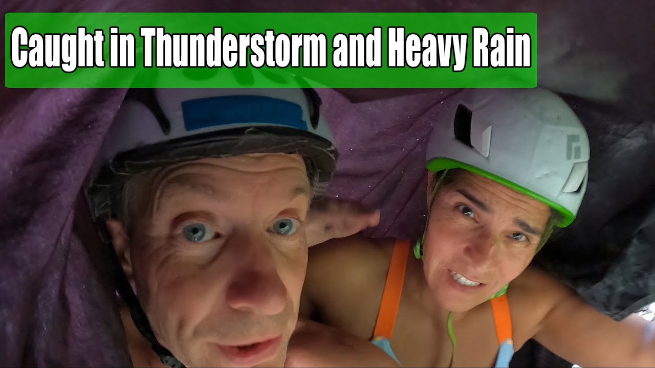 Tent Camping during Thunderlightning| Caught Heavy Rain while Climbing| ASMR| 4K| Guillestre France