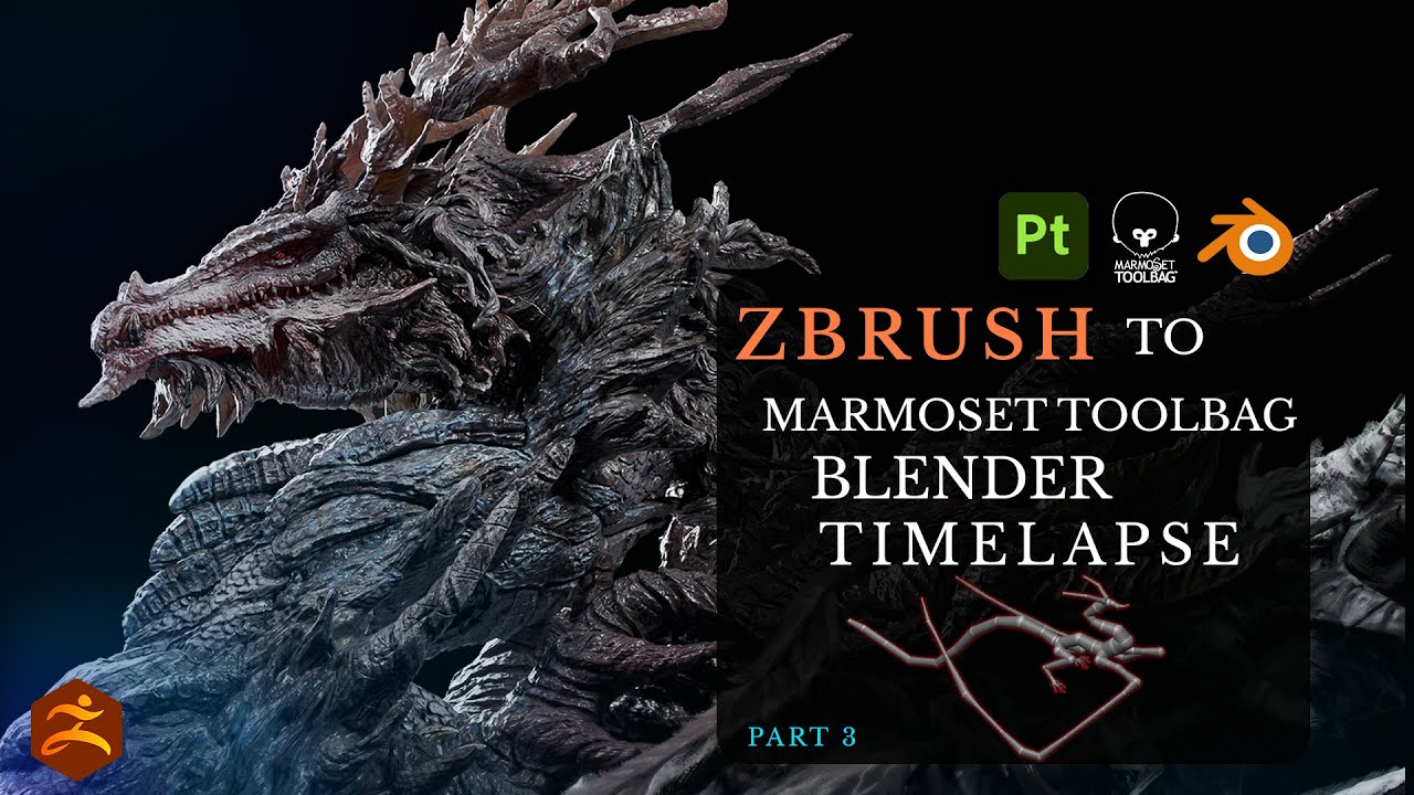 ZBrush Creature Design Timelapse 3 - Secondary Details & Structure Building