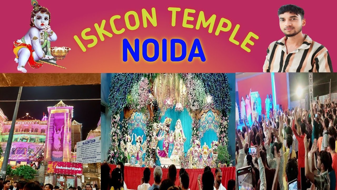 Iskcon Temple Noida🚩🙏🏻 | Radha Krishna Mandir💐 | #anstar #noida #iskcontemple #video 