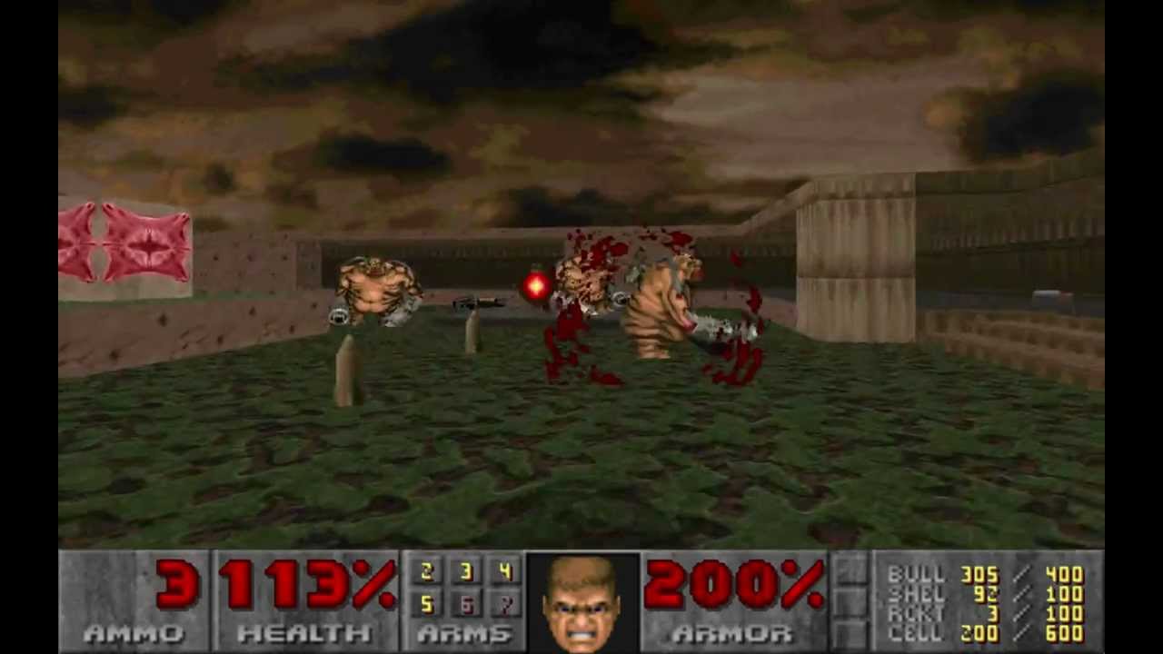DOOM II- TAS Speed run- ultra-violent 24:40 with no damage - Rambo Bones