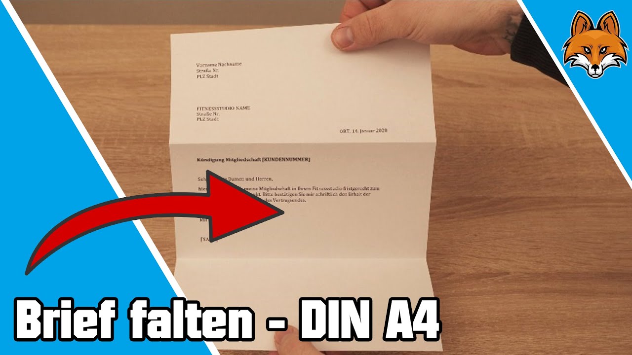 Brief falten - DIN A4 f&uuml;r den Briefumschlag 📩📑