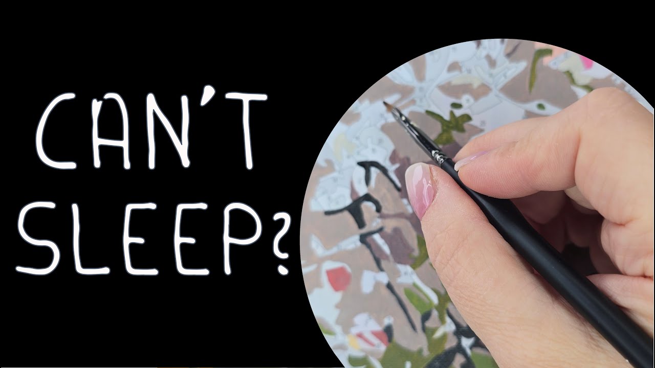 Can’t Sleep? Quiet Painting ASMR 🌙 | No Talking | Flowers – Part 4