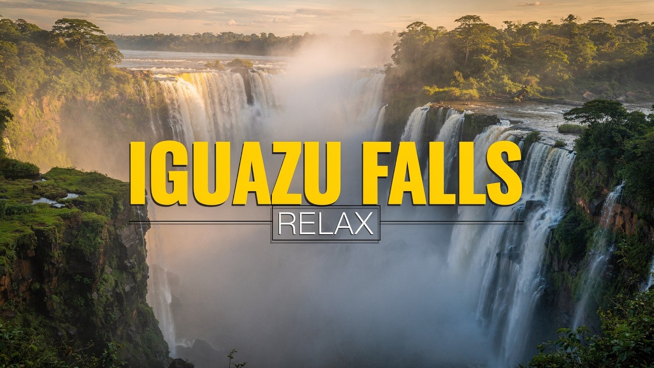 Iguazu Falls Relaxation 4K | Cataratas del Iguazú Música Relajante y Piano Suave