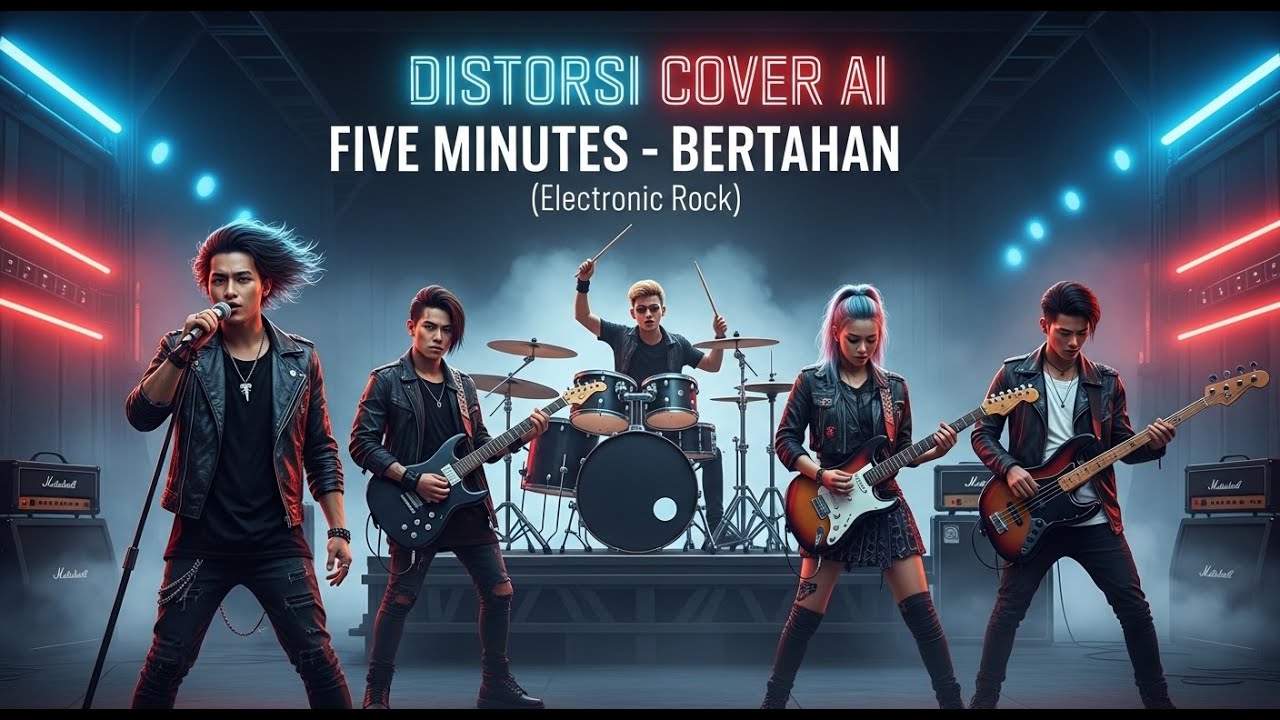 FIVE MINUTES – Bertahan | Versi Rock AI yang Keren Abis!