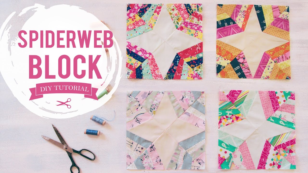 Quilt Block Tutorial: How to Make a Spiderweb Block