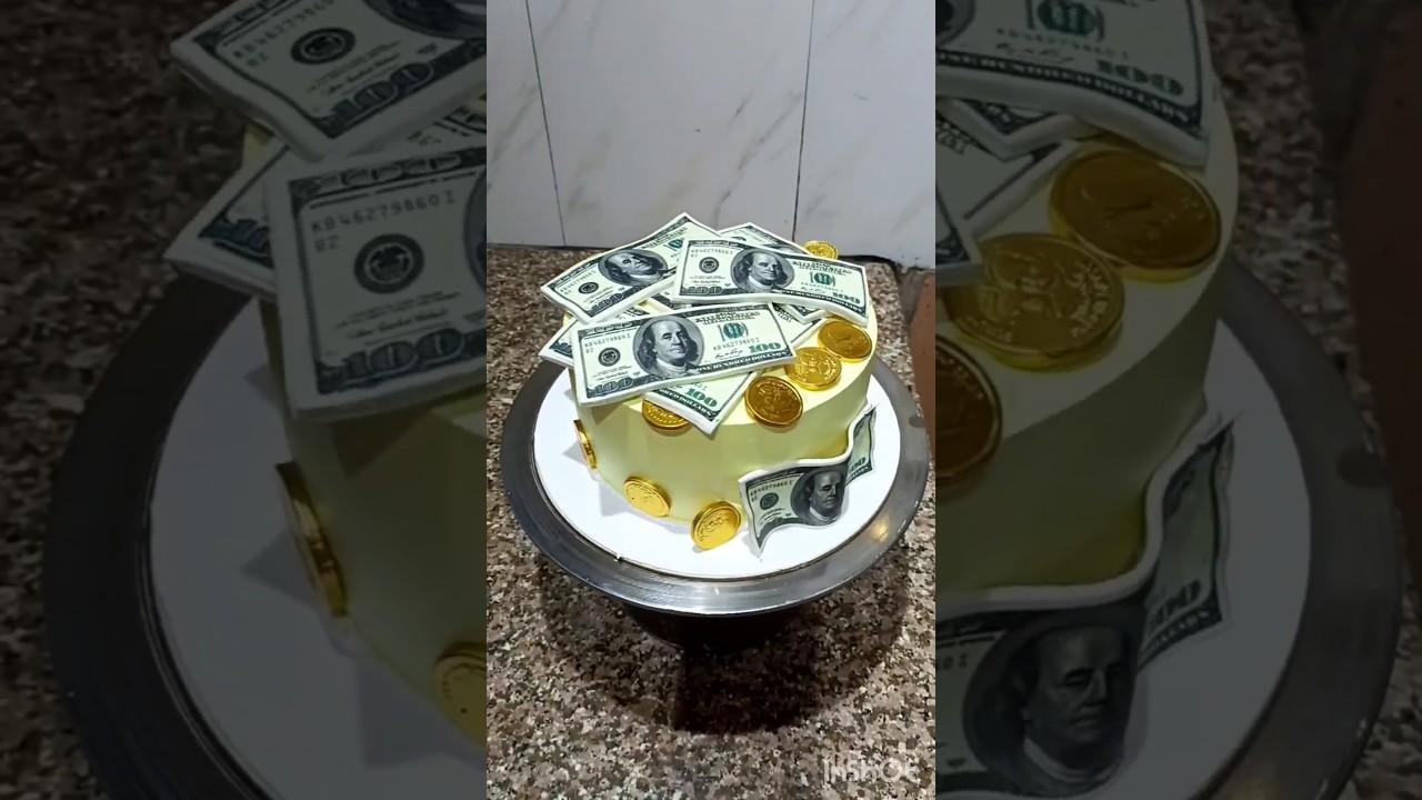 money (dollar cake)cake | surprise money cake tutorial #shortfeed #viral #shorts