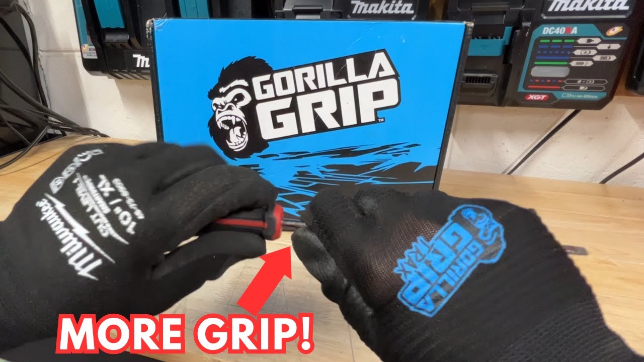 Новые перчатки Gorilla Grip TRAX! Против Milwaukee!