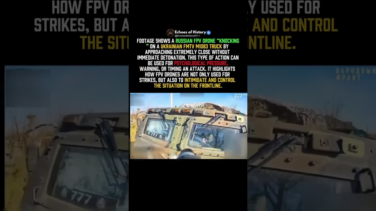 FPV Drone &ldquo;Knocks&rdquo; on Ukrainian Military Truck