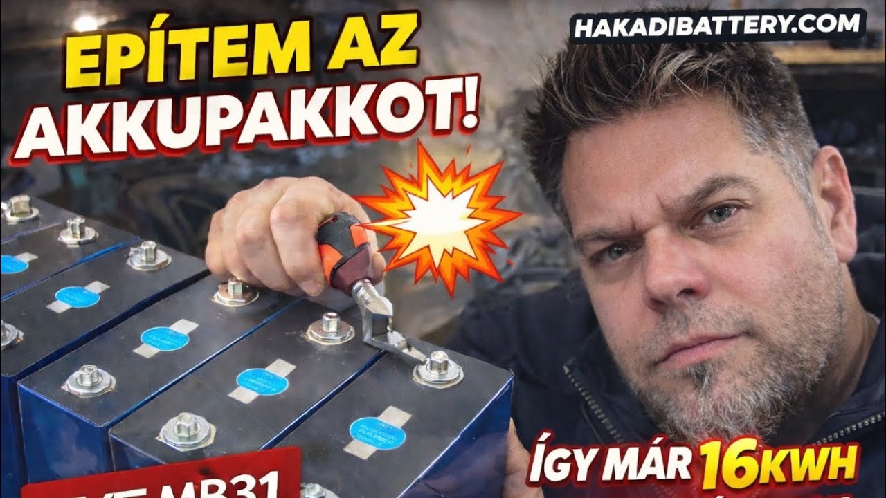 EVE MB31 össze szerelése, JK200A BMS-el, Hakadibattery.com
