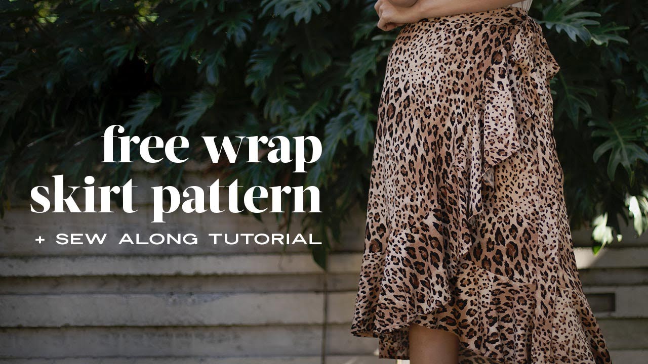 DIY / Frill Wrap Skirt Sewing Tutorial with FREE Pattern Download (Beginner Friendly)