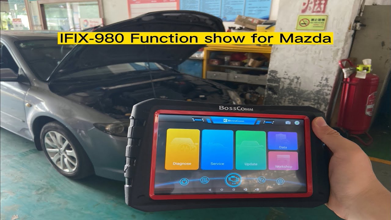 BossComm IFIX-980 Intelligent Diagnostic and Programming tool Demo Mazda 6.
