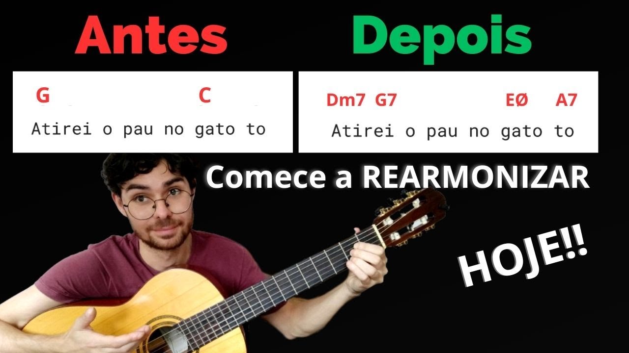 Como APLICAR  a CADÊNCIA  2 5 1 e SOFISTICAR músicas SIMPLES | aula de violão - REARMONIZAÇÃO