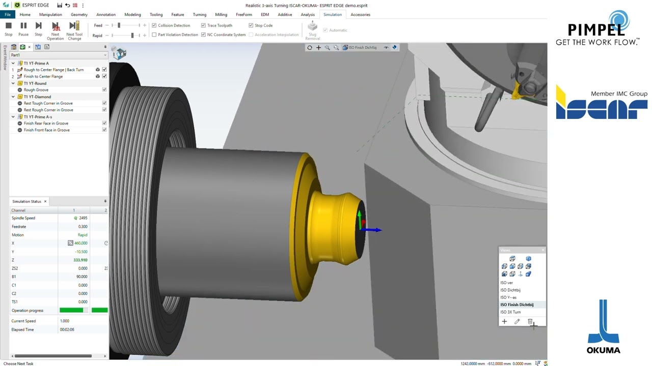 ISCAR Okuma PIMPEL ESPRIT_EDGE 3AXISTURN