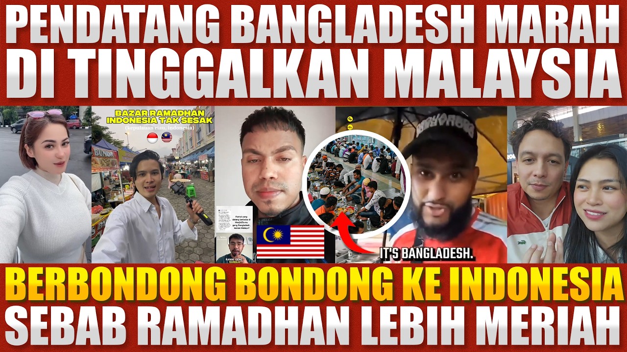 MALAYSIA HEBOH‼️Berbondong - bondong Rayakan Ramadhan Di INDONESIA‼ DI 🇲🇾 Penuhi BANGLADESH