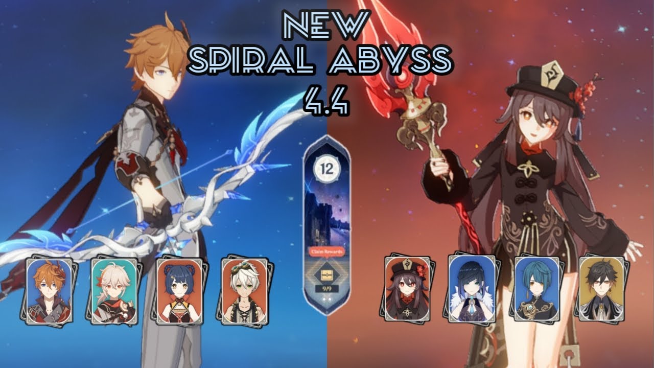 First try C0 International Childe & C0 Hu Tao Double Hydro spiral abyss 4.4 floor 12 game play