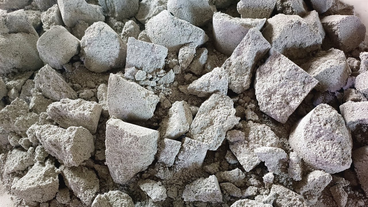 💆‍♀️Tiny Chunks Both🙌 Hands Crumbling Grainy Cement✔️ Super Dusty 😷 Floor Crumbling #satisfying
