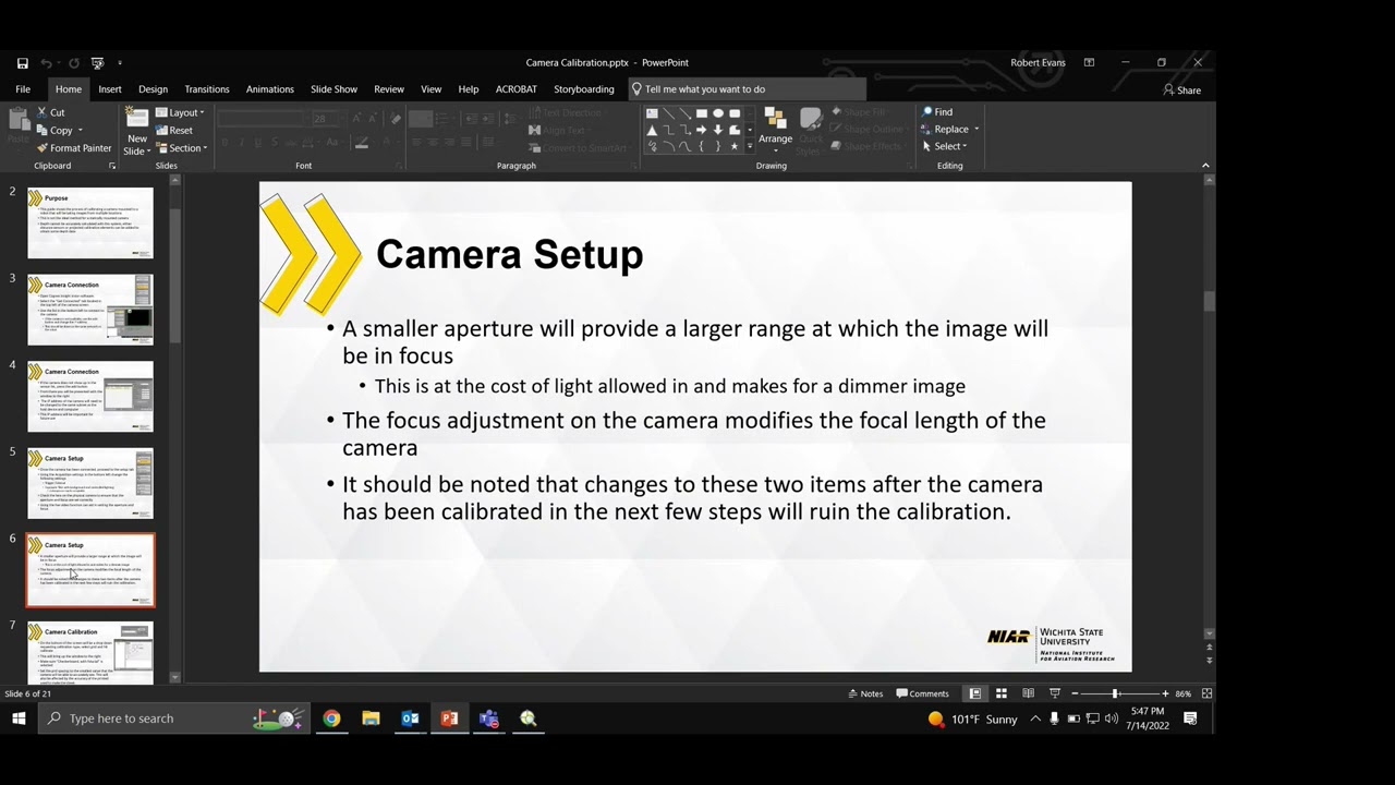 Robot Mounted Cognex Camera Calibration