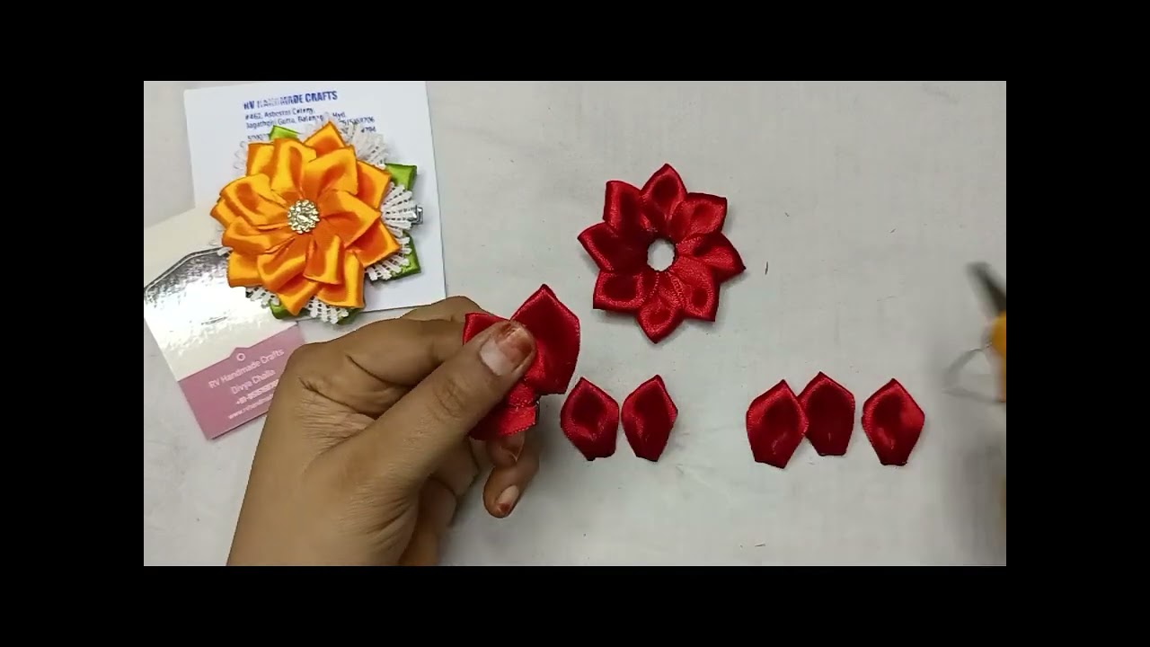 Attractive Sunflower shaped Ribbon Hair Clip