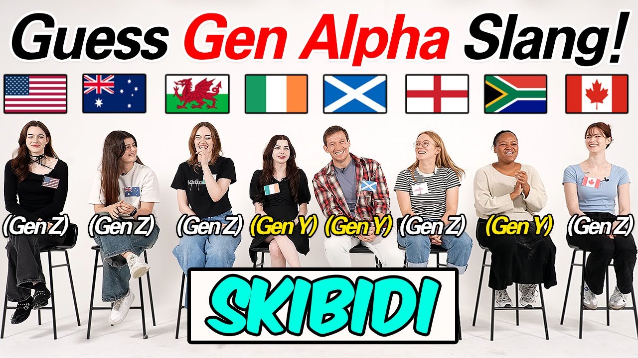 Can English Speakers From 8 Different Countries Guess Gen Z & Gen Alpha Slang?