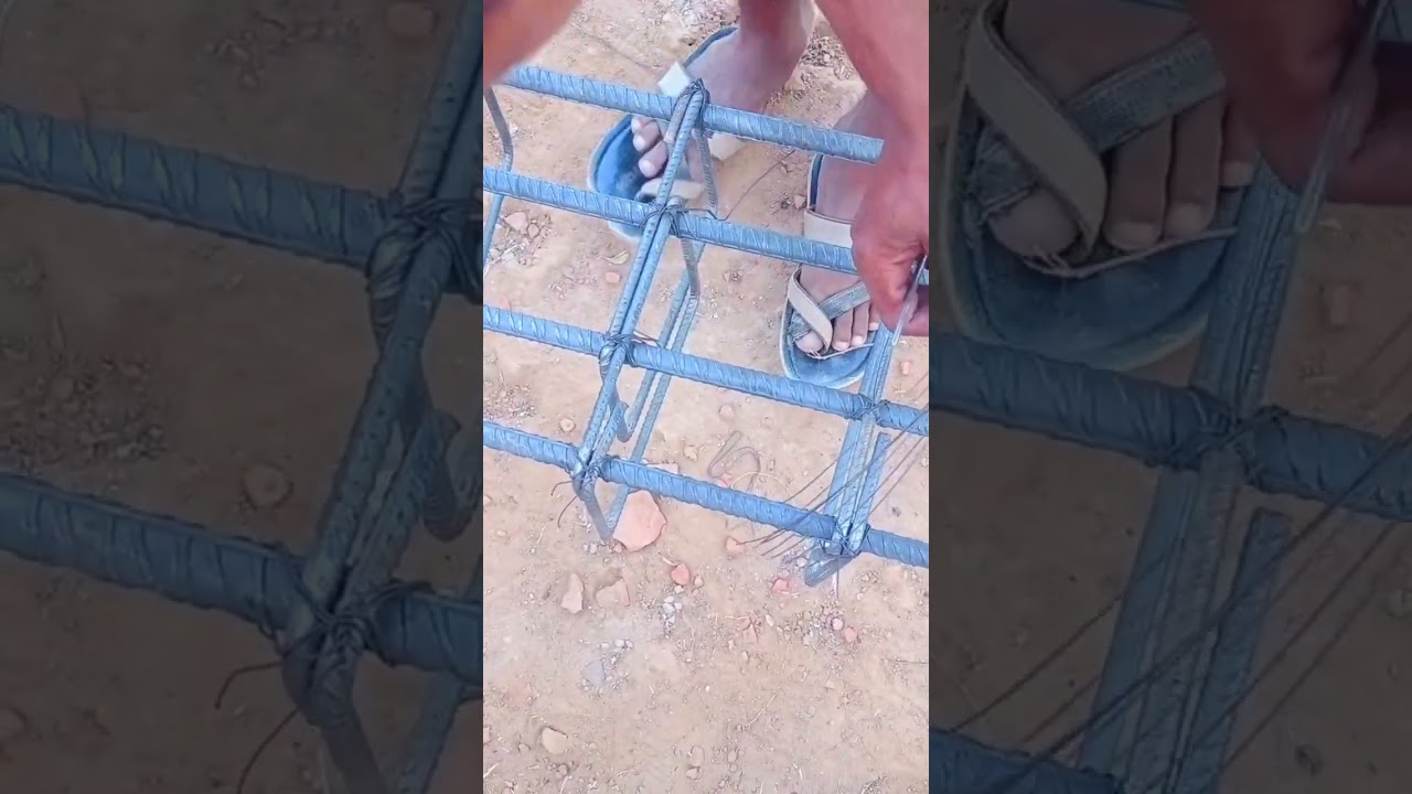 How to Column Rings Bind to Binding wire , Practically #shorts #building #construction #column