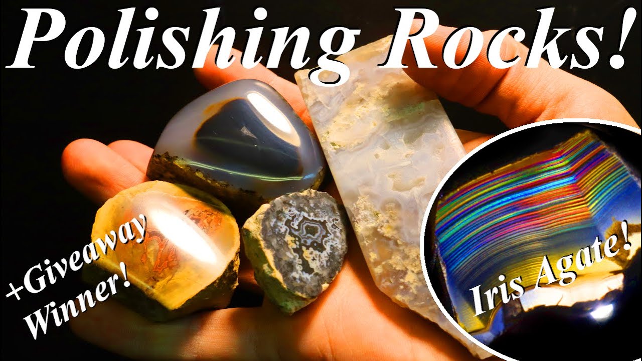Polishing Rocks on My New FLAT LAP! Polishing Beautiful Agates & 16k Giveaway Winner Announcement!