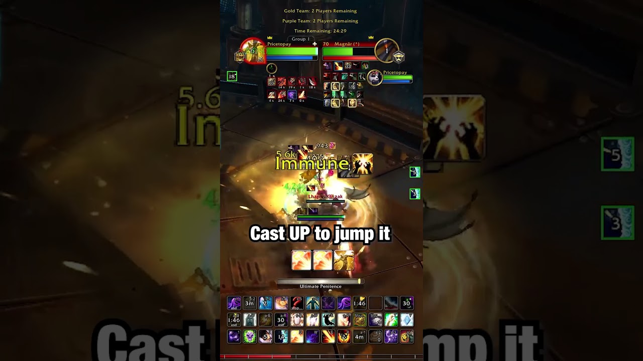 How to use Ultimate Penitence #discipline #pvp #arena #2v2 #dragonflight