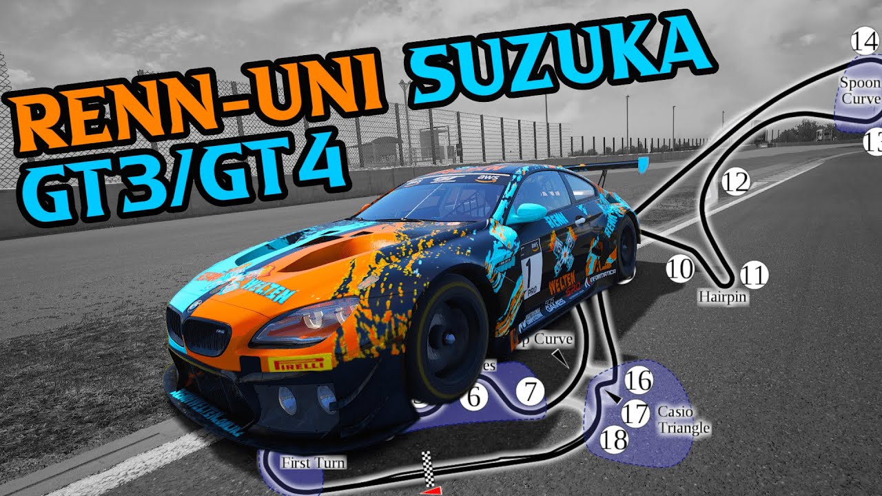 RennWelten Renn-Uni #2 Trackguide | SUZUKA im GT3 und GT4 | SCHNELL werden ohne spezielles SETUP