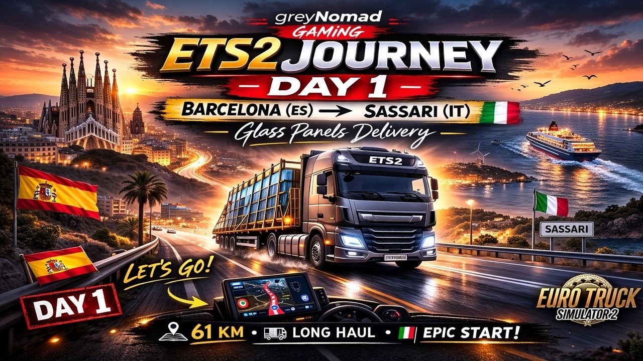 €1,794 💰 on Day 1 | Euro Truck Simulator 2 Career Begins | Barcelona ➜ Sassari