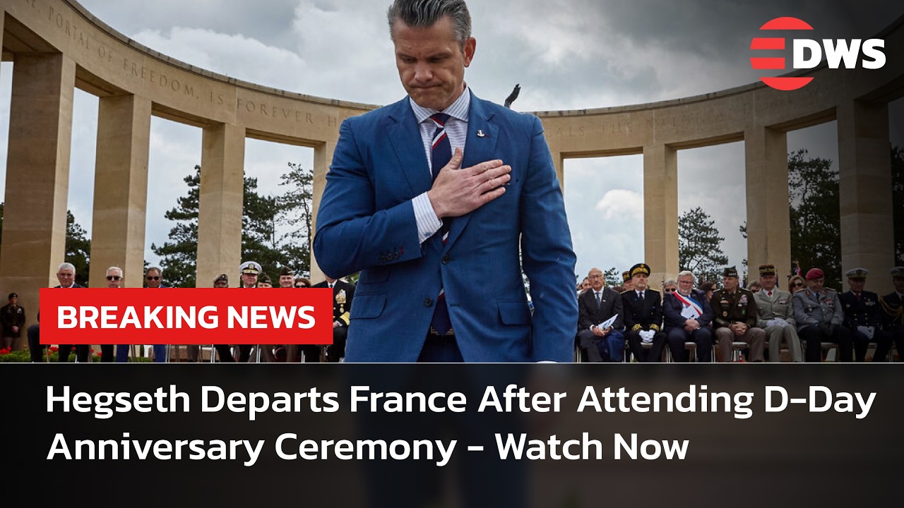 BREAKING NEWS: US Defense Chief Pete Hegseth Leaves Paris After WWII D-Day Commemoration | AC14