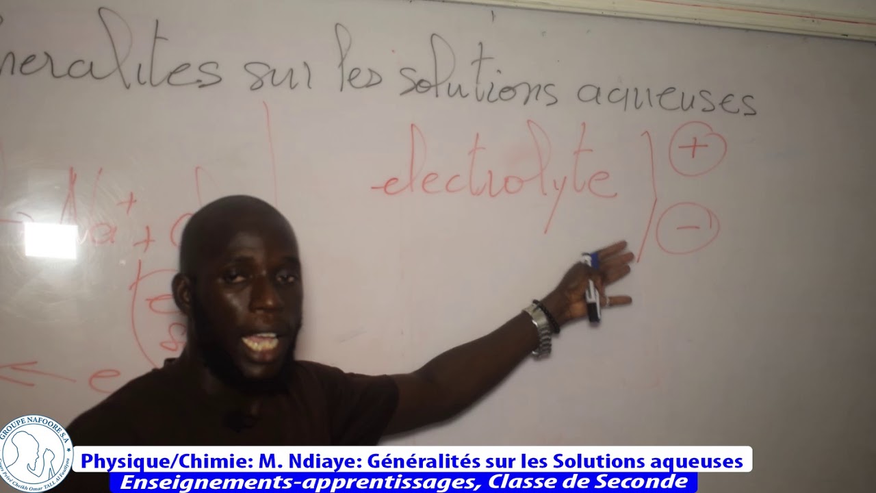 Physique/Chimie: M. Ndiaye: Généralités sur Les Solutions aqueuses