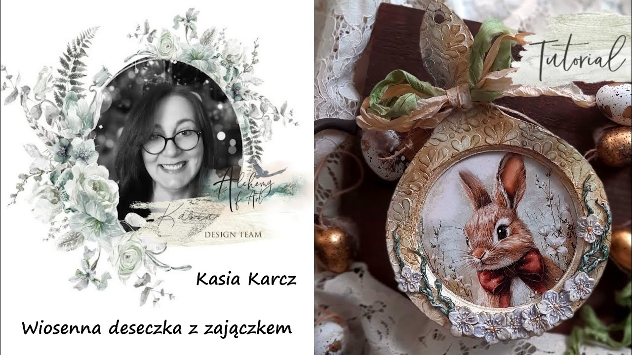 Wiosenna deseczka z zajączkiem-tutorial