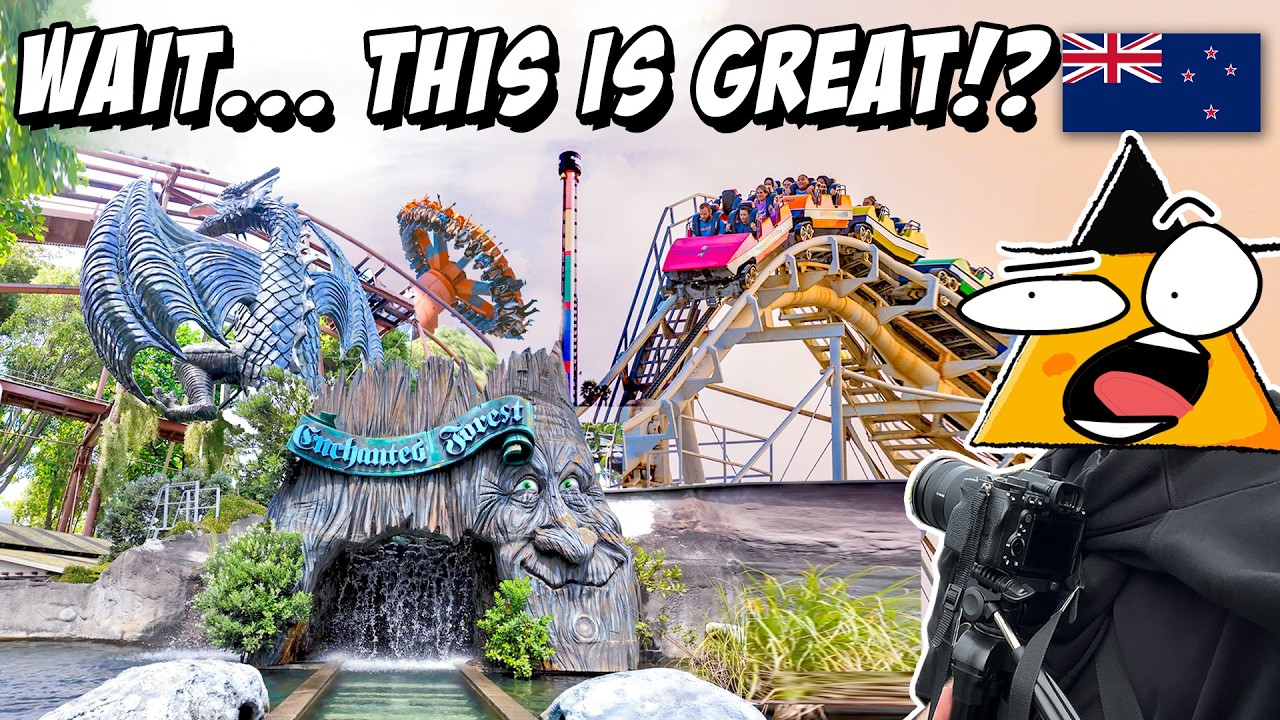 New Zealand's Only Theme Park is Surprisingly Great! - Rainbows End Vlog!