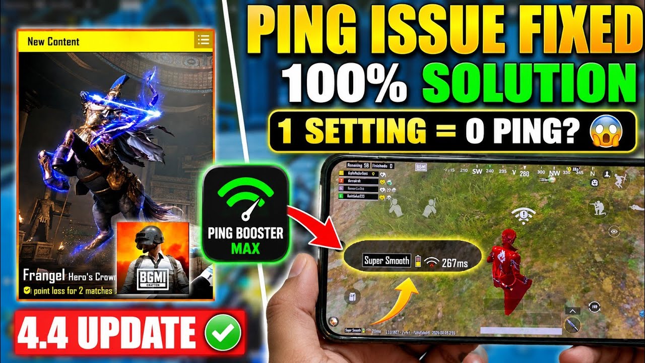 How To Fix Ping High Issue In Bgmi | Fix High Ping Problem Bgmi 😍 | Bgmi 4.4 High Ping Problem Fix