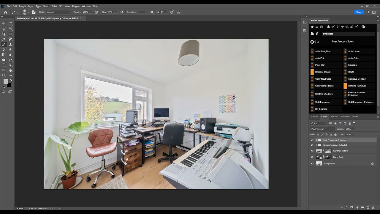 Photoshop Tutorial : Ambient blend, TV replace, Internal sky swap (Kaotec Reloaded)