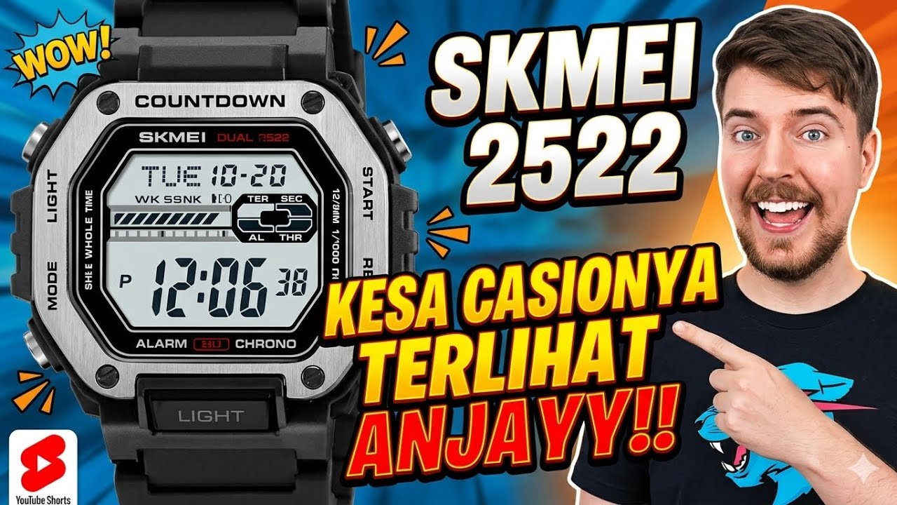 SKMEI 2522 KESAN CASIONYA TERLIHAT BANGET CUY..