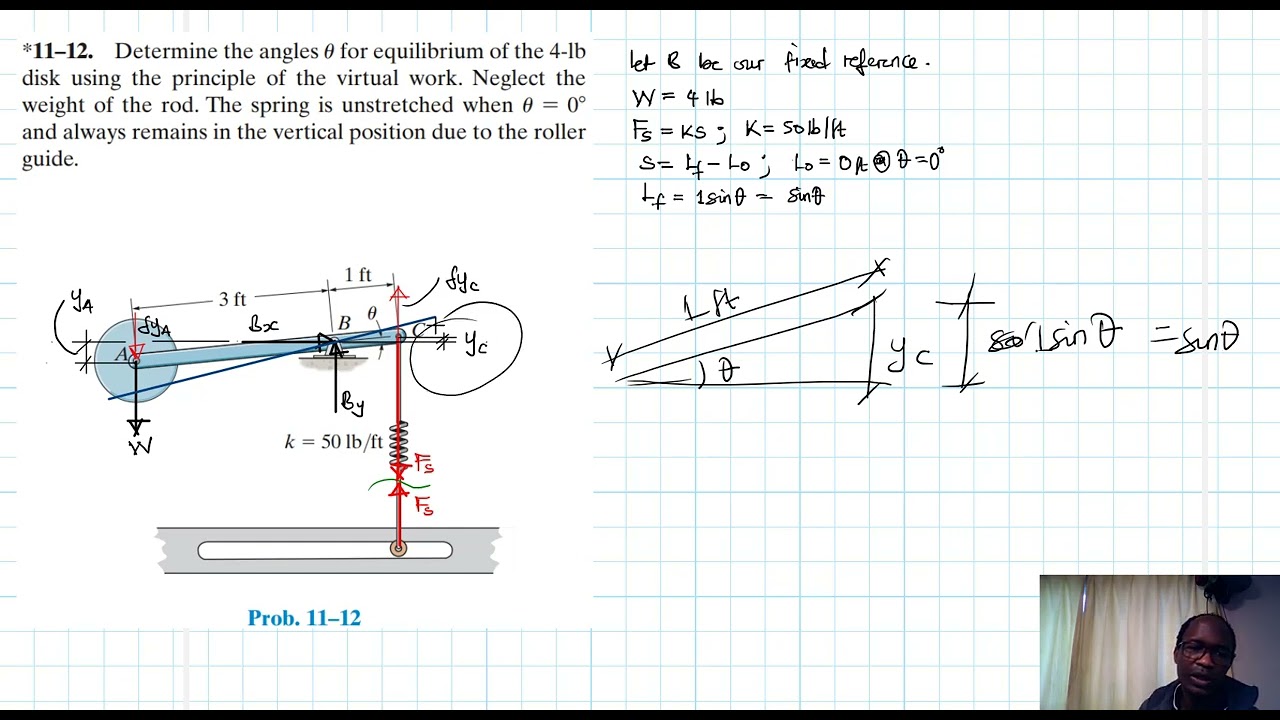 11&ndash;12 Virtual Work (Chapter 11: Hibbeler Statics) Benam Academy