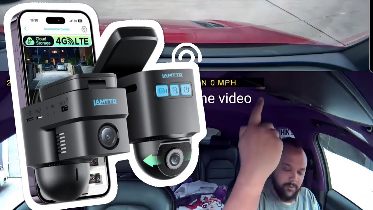 Автомобильная камера LAMTTO DC22 4G LTE для видеорегистратора/охраны/дежурного режима