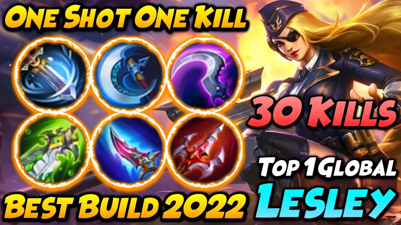 LESLEY ONE SHOT ONE KILL BUILD? BEST BUILD 2022 FOR AUTO SAVAGE + 30 KILLS!! | Top 1 Global Lesley