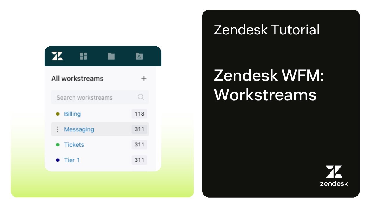 Zendesk WFM: Workstreams