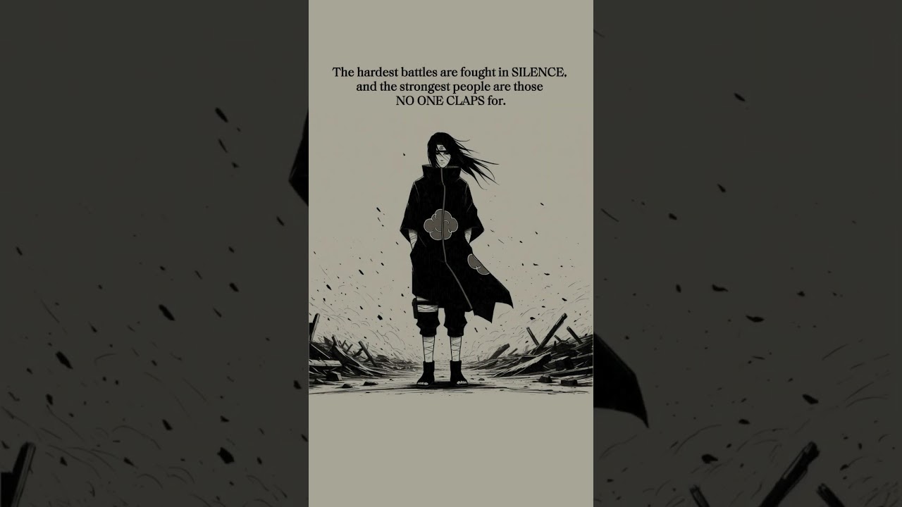 The Hardest Battles Are Fought in Silence | Itachi Uchiha's Silent Strength | Motivational Anime