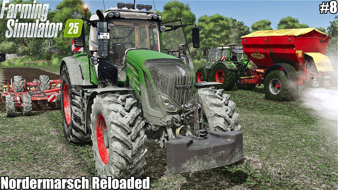 SPREADING LIME, CULTIVATING, MOWING AND TEDDING GRASS | Nordermarsch Reloaded | 8