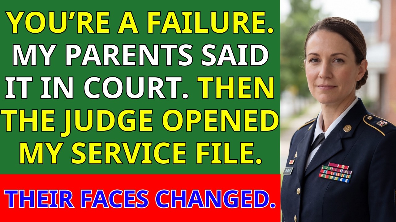 My Parents Called Me a Failure in Court — Then the Judge Read My Service Record