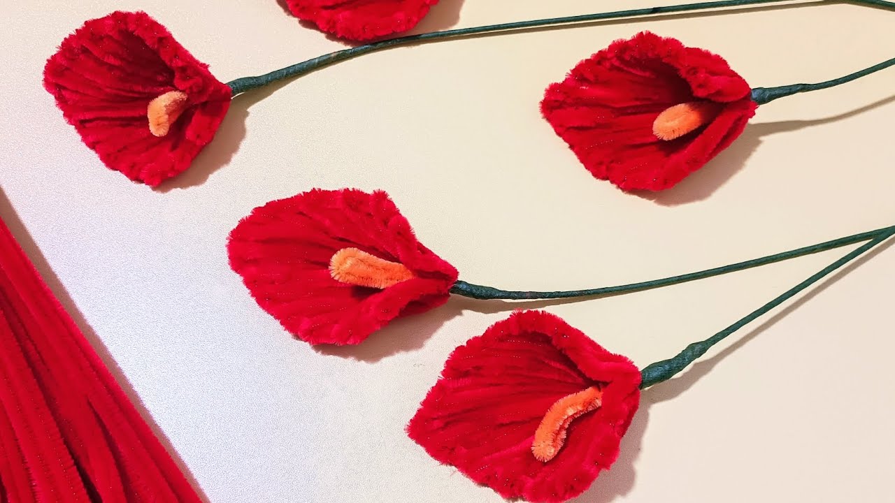 Hướng dẫn làm hoa Calla Lily (hoa Rum) # kẽm nhung