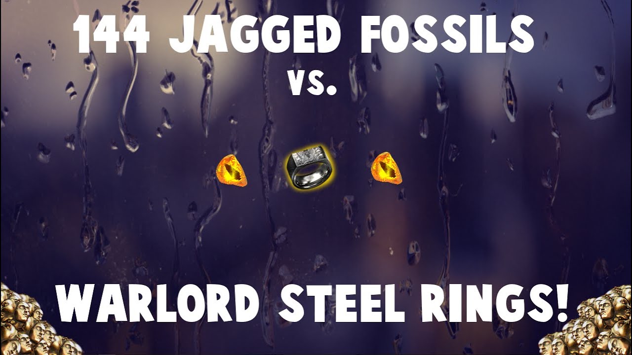 144x Jagged Fossils vs. WARLORD STEEL RINGS! 🔥 -Going for Impale rings! (Path of Exile Crafting)