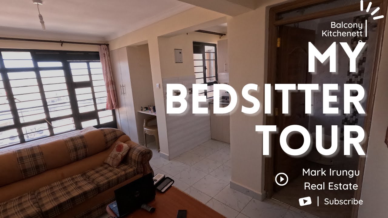 My spacious bedsitter / studio apartment tour with kitchenette, balcony and study area #trending