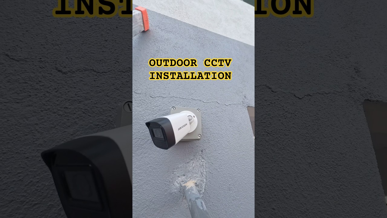 CCTV Camera Installation | Outdoor Security Setup #shorts