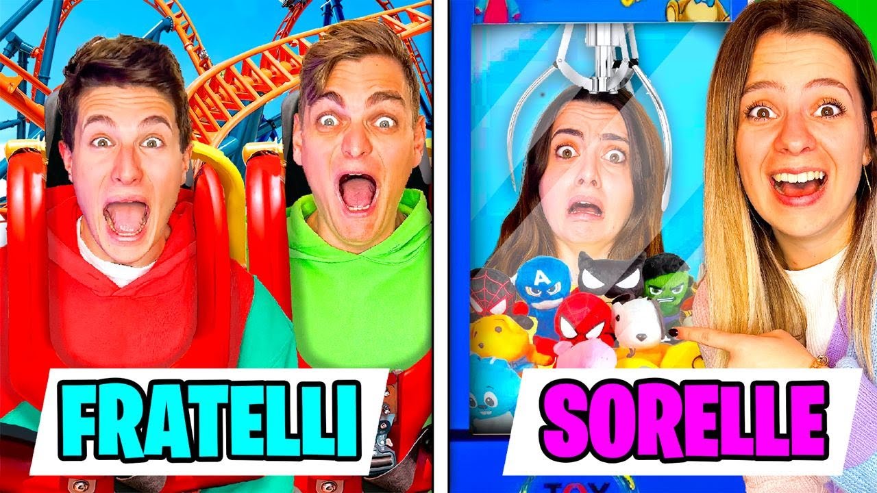 FRATELLI vs SORELLE AL PARCO DIVERTIMENTI!!👦🏻👩🏼