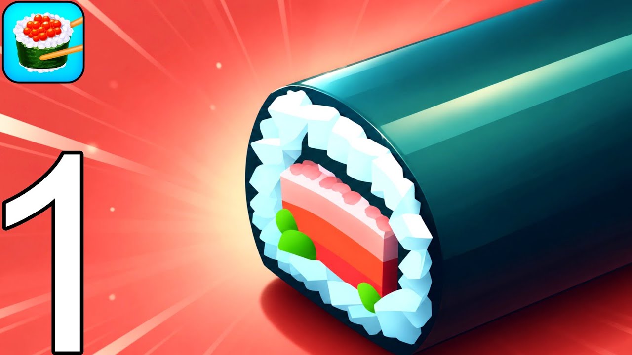 Sushi Roll  3D🥐 🍣 - Gameplay Walkthrough Part 1 Tutorial NEW Mobile Game (Android,ios)