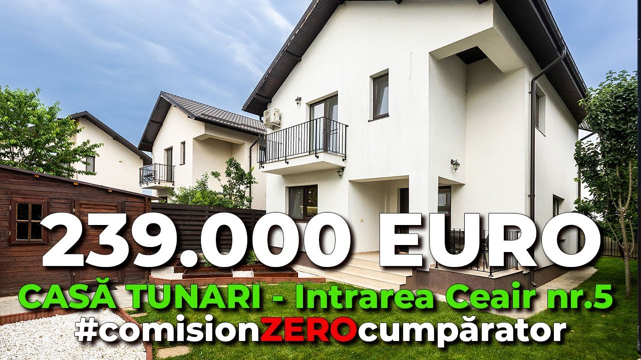 Casă individuală P+1+ pod  în Tunari – teren 360 mp, 4 camere, 3 băi, finisaje complete. Casă Tunari